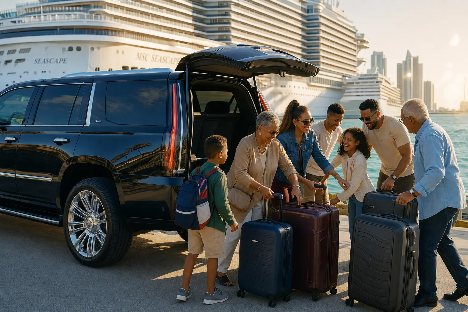 Private transfer to the Port of Miami cruise terminal